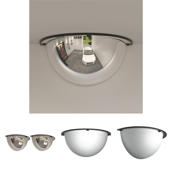The Living Store halve kuppelspejle 2 stk. Ø30 cm akryl - Vej- og trafikskilte