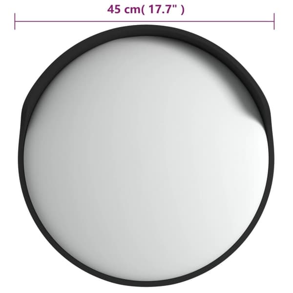 Vej- og trafikskilte - Living udendørs konveks trafikspejl Ø45 cm polycarbonat sort