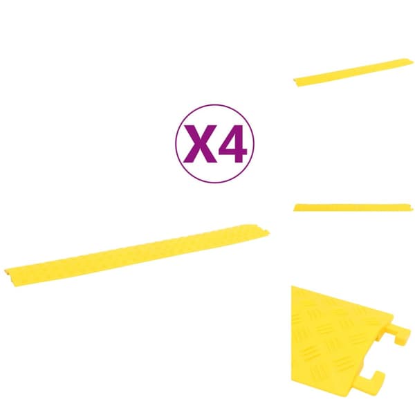 Vej- og trafikskilte - Living kabelbeskyttere 4 stk. 98,5 cm ramper gul