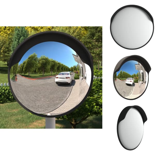 Vej- og trafikskilte - Living udendørs konveks trafikspejl Ø60 cm polycarbonat sort
