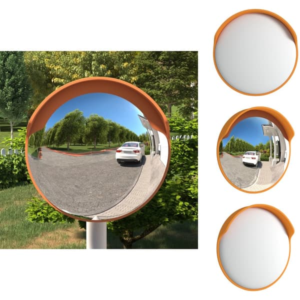 Vej- og trafikskilte - Living udendørs konveks trafikspejl Ø30 cm polycarbonat sort