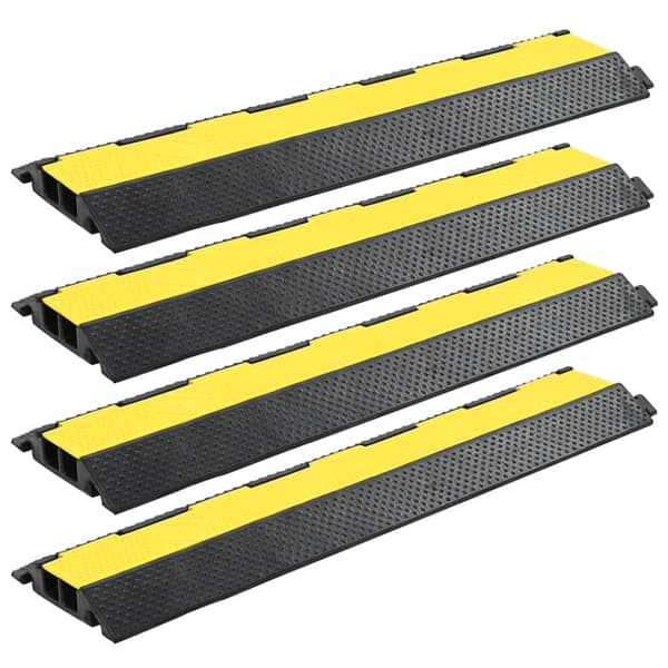 Vej- og trafikskilte - Living kabelbeskytterrampe 2 kanaler 4 stk. gummi 101,5 cm