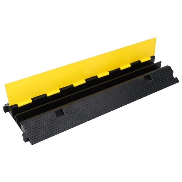 Kabelbrygga med 2 kanaler 100 cm gummi - Kabelskydd - Skyddsramp - Home & Living