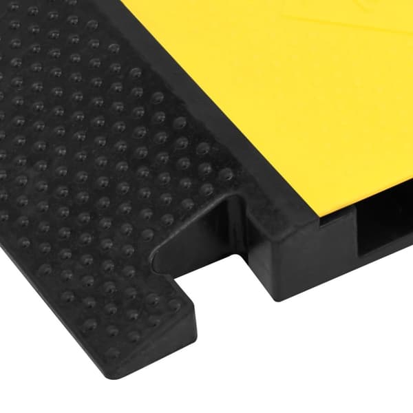 Kabelbrygga med 2 kanaler 100 cm gummi - Kabelskydd - Skyddsramp - Home & Living