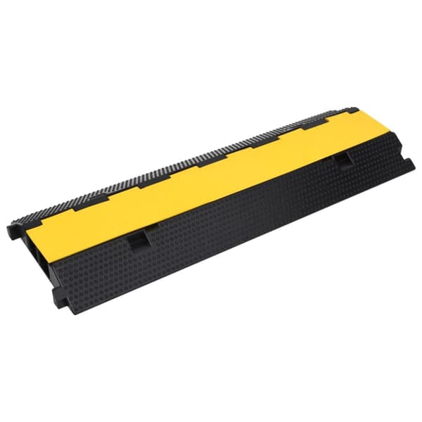 Kabelbrygga med 2 kanaler 100 cm gummi - Kabelskydd - Skyddsramp - Home & Living