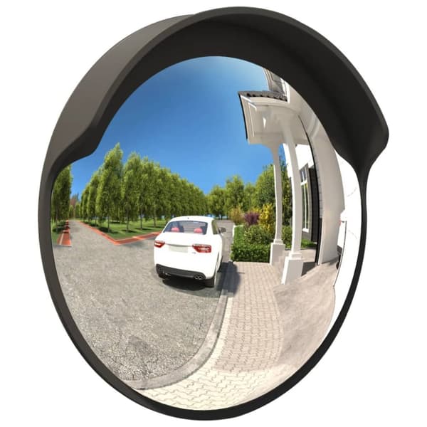 Udendørs konveks trafikspejl Ø60 cm polycarbonat sort - Trafikspejl - Trafikspejle - Home & Living