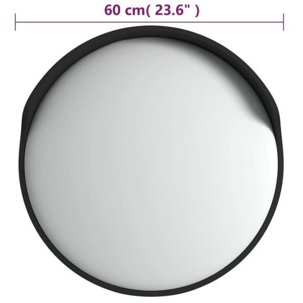 Udendørs konveks trafikspejl Ø60 cm polycarbonat sort - Trafikspejl - Trafikspejle - Home & Living