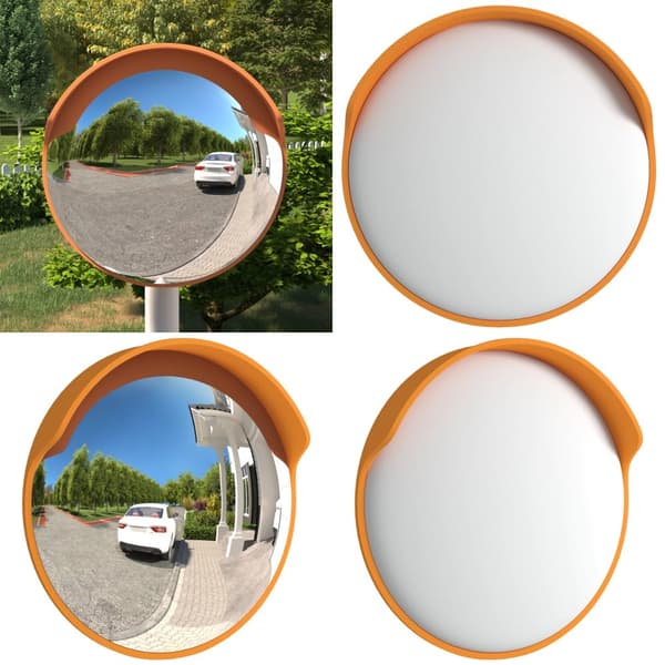Liikennepeili kupera oranssi Ø30 cm polykarbonaatti - Liikennepeili - Liikennepeilit - Home & Living