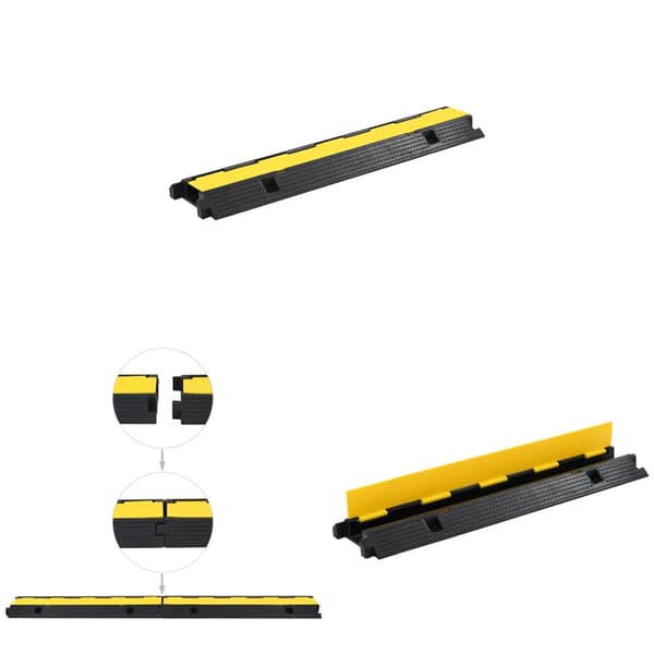 Kabelbeskytterrampe 1 kanal gummi 100 cm - Kabelbeskytter - Kabelbeskyttere - Home & Living