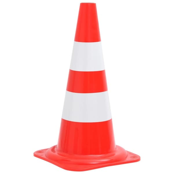 Heijastavat liikennekartiot 4 kpl punainen ja valkoinen 50 cm - Liikennekartio - Liikennekartiot - Home & Living