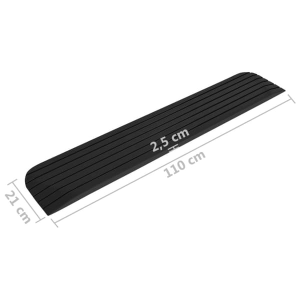 Dørtrinsrampe 110x21x2,5 cm gummi - Dørtrinsrampe - Dørtrinsramper - Home & Living