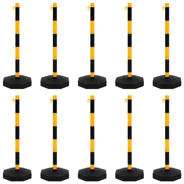 Stolpset med 10 m varningskedja plast - Stolpe - Stolpar - Home & Living