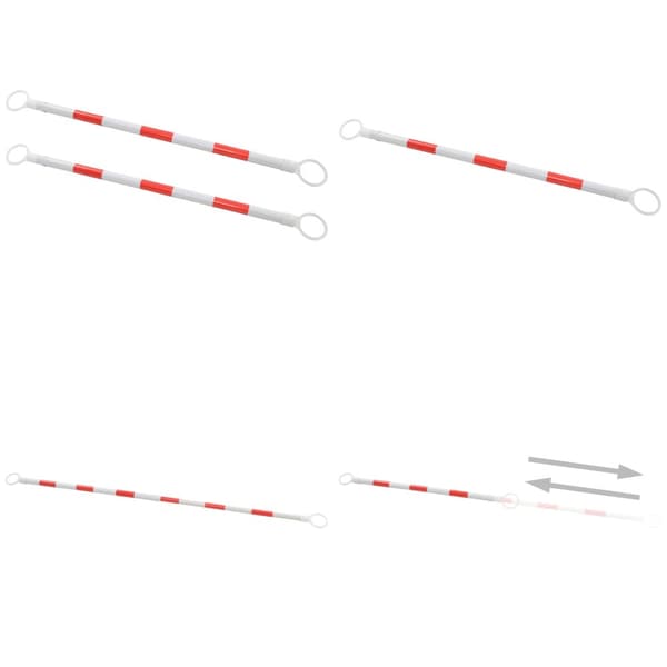 Udtrækkelige trafikkeglestænger 2 stk. 116-197 cm plastik - Trafikkeglestang - Trafikkeglestænger - Home & Living