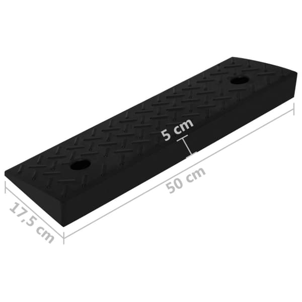 Trottoarramper 2 st 50x17,5x5 cm gummi