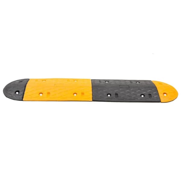 vejbump 129x32,5x4 cm gummi gul og sort