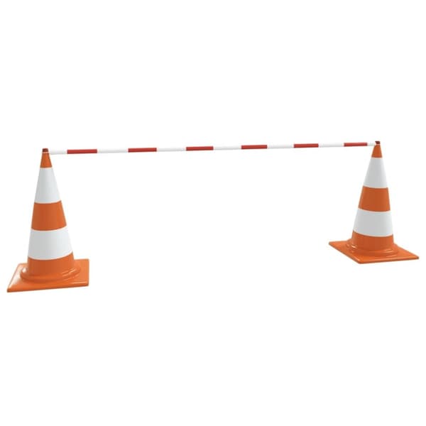 Utdragbar bom för trafikkoner ABS 116-197 cm 10-pack