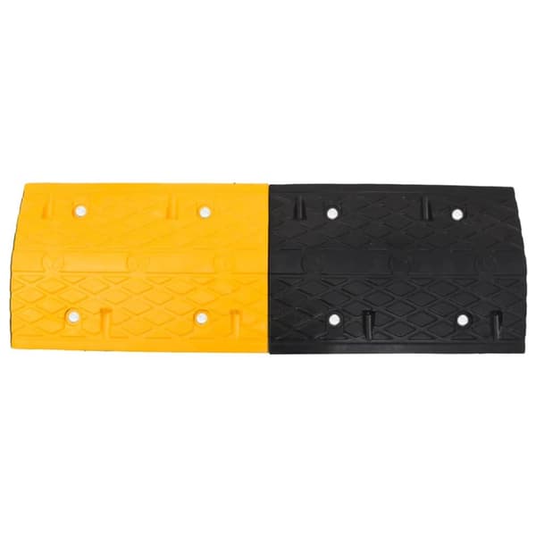 vejbump 97x32,5x4 cm gummi gul og sort