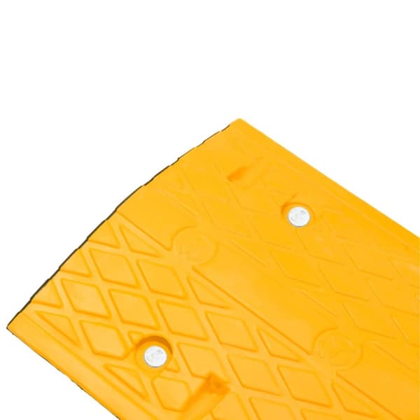 vejbump 97x32,5x4 cm gummi gul og sort
