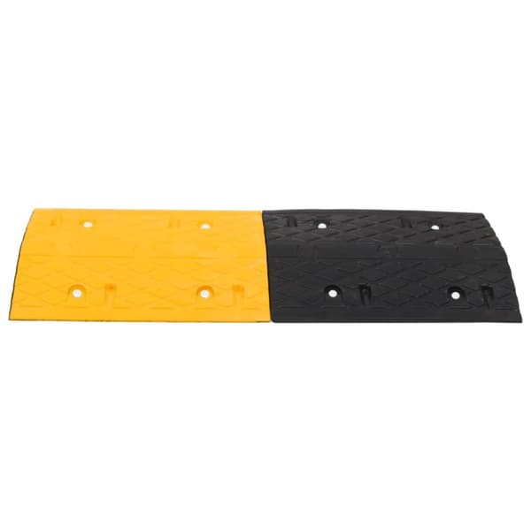 vejbump 97x32,5x4 cm gummi gul og sort