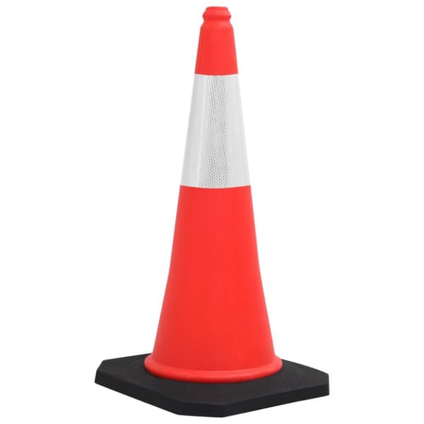 Reflekterande trafikkoner med tung bas 4 st 75 cm