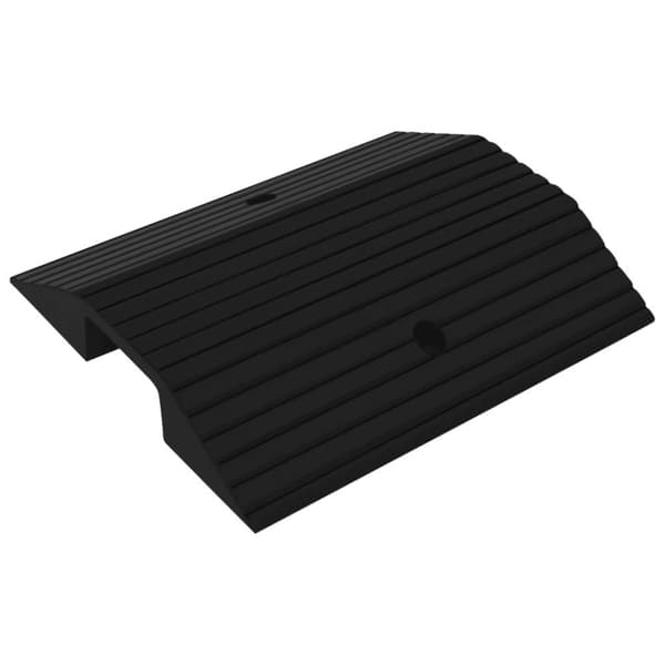 Tröskelramp med bro 49x40x8 cm gummi