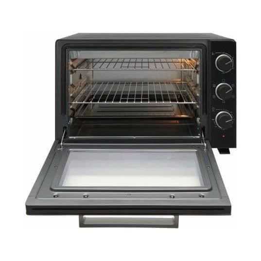 BRANDT FC469MUB - Miniugn 46 liter - 1800W - Multifunktioner - Justerbar termostat 230 ° C - Timer 120min - Aluminium - Svart