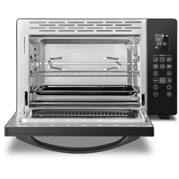 CONTINENTAL EDISON CEMF38DIG - Elektrisk miniugn 38L svart - 1600W - Rotisserie, Naturlig konvektion