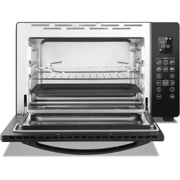 CONTINENTAL EDISON CEMF45DIG - Elektrisk miniugn 45L svart - 2000W - Rotisserie, Naturlig konvektion