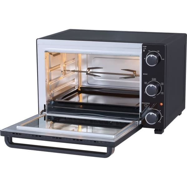 CONTINENTAL EDISON CEMF46B3 - Elektrisk miniugn 46L svart - 1800W - Rotisserie, Naturlig konvektion