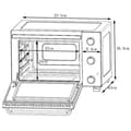 Miniatyrbillede 5 af 6: CONTINENTAL EDISON CEMF46B3 - Elektrisk miniugn 46L svart - 1800W - Rotisserie, Naturlig konvektion