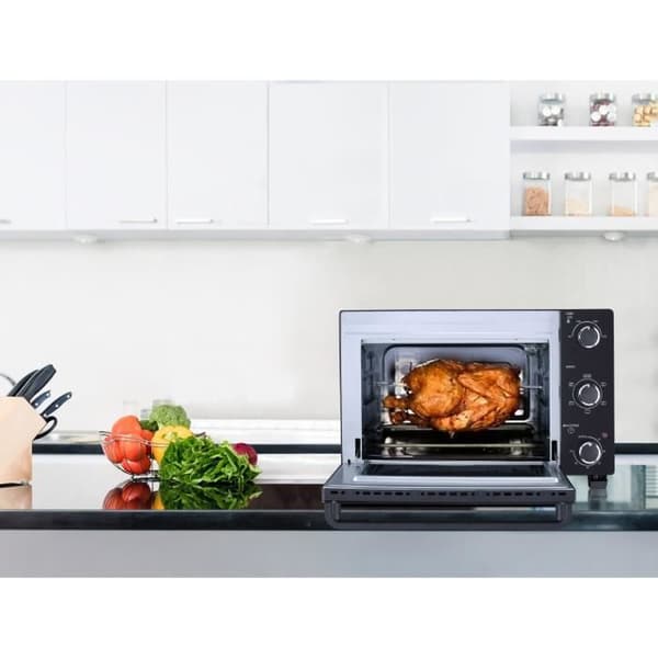CONTINENTAL EDISON CEMF46B3 - Elektrisk miniugn 46L svart - 1800W - Rotisserie, Naturlig konvektion