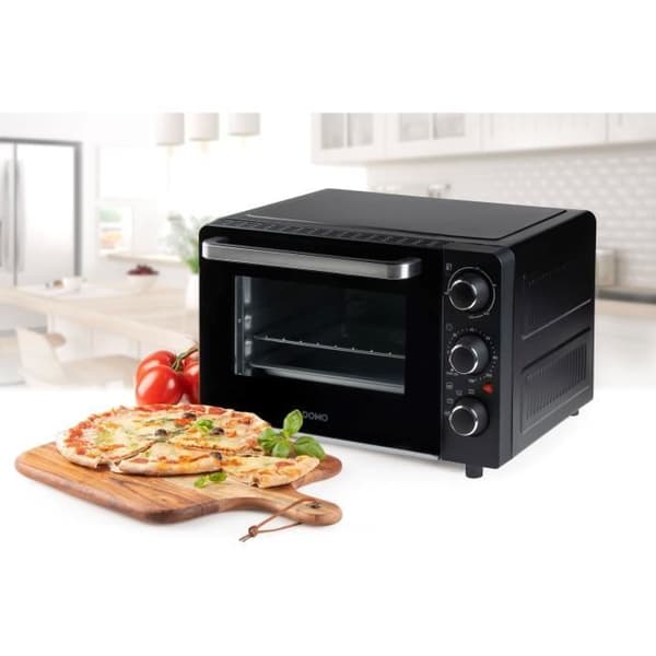 DOMO DO807GO mini bak- och snacksugn - 20 L - svart - 1300watt -