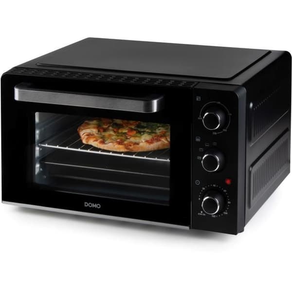 DOMO DO1107GO mini bak- och snacksugn - 28 L - svart - 1500watt -