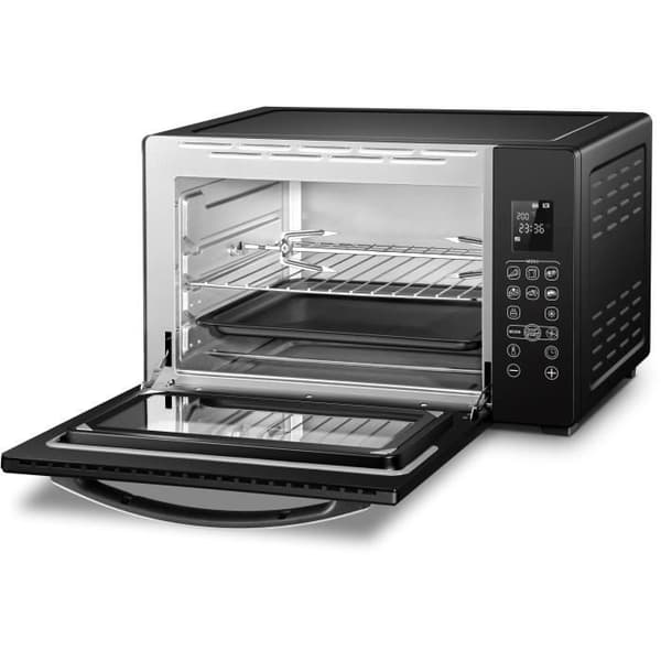 CONTINENTAL EDISON CEMF45DIG elektrisk miniugn - 45L svart - 2000W - Rotisserie, Naturlig konvektion