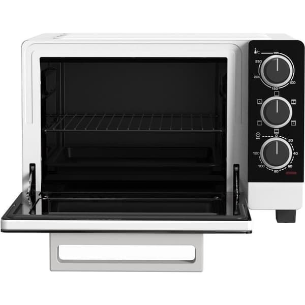 BRANDT FC265MWST Kompaktugn - 26L - Multifunktion - Justerbar termostat upp till 250°C - Vit och svart