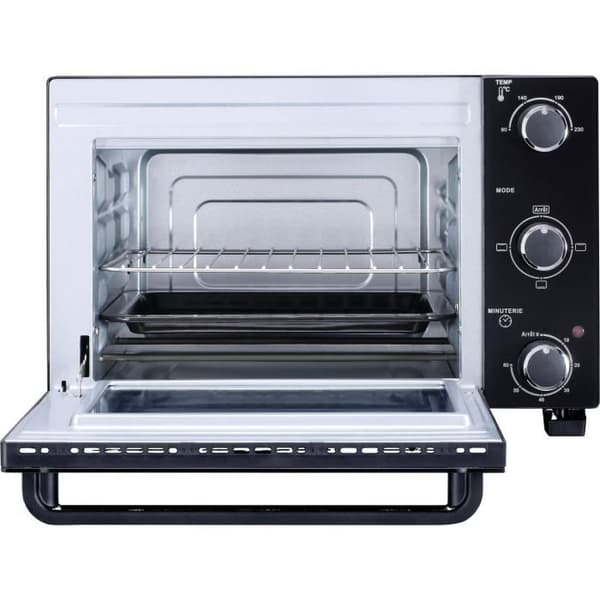 CONTINENTAL EDISON CEMF22B - Elektrisk miniugn 22L svart - 1300W - Rotisserie, Naturlig konvektion