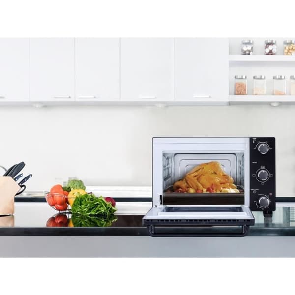 CONTINENTAL EDISON CEMF22B - Elektrisk miniugn 22L svart - 1300W - Rotisserie, Naturlig konvektion