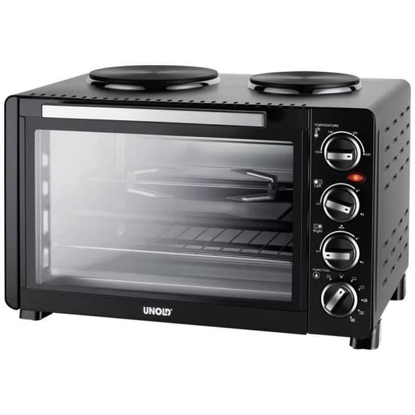 Miniugn elektrisk - Unold - 68885 - 30 Liter - Tillagning, grill, roterande ugn - Svart Svart