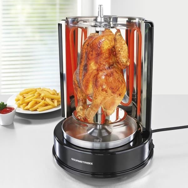 Gourmetmaxx 5914 Rotisserie - Gourmetmaxx - Kebab Grillspett - 1400W - Grå