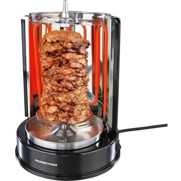 Gourmetmaxx 5914 Rotisserie - Gourmetmaxx - Kebab Grillspett - 1400W - Grå