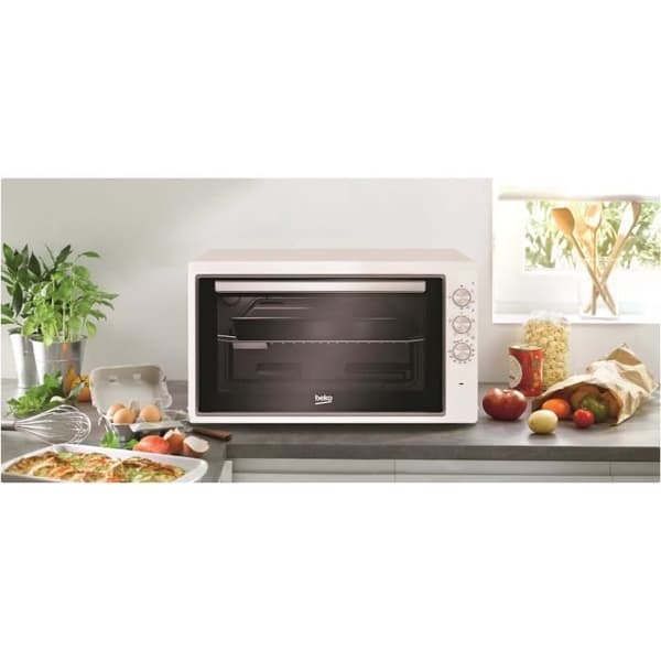 Miniugn - BEKO - BC50W - 50 L - Naturlig varmluft - 4 funktioner - 2 fönster - Avtagbar helglaslucka - Vit