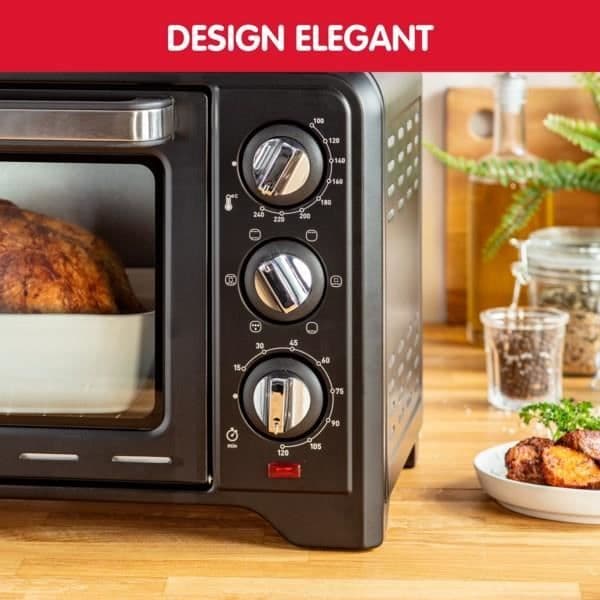 MOULINEX Optimo Elugn, Fristående, 19 L, Kompakt, konvektionsvärme, 6 lägen, Termostat 240 °C, Timer OX444810