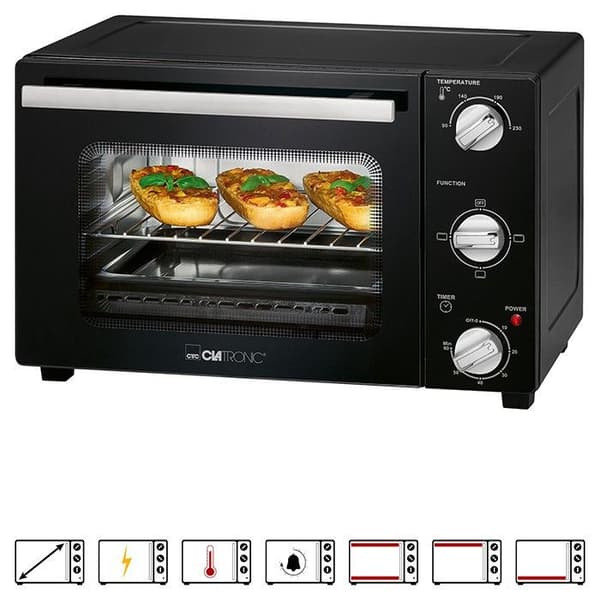 Multifunktionsugn - CLATRONIC - MBG 3726 - 20 liter - Svart - Över- och undervärme