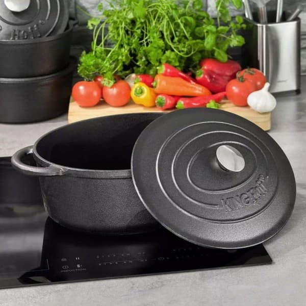 Rotisseri - elektrisk spetsslakt Kinghoff - KH-1531 - Rötter i GJUTJÄRN 33 cm 6,2 L