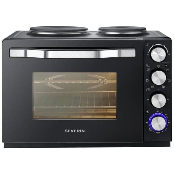 Miniugn elektrisk - SEVERIN - 30 L - 1500W - 2 spishällar - Svart - 2074