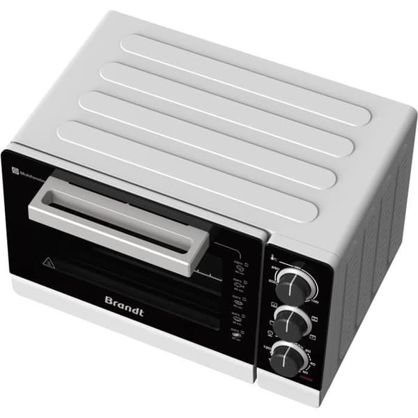 BRANDT FC265MWST Kompaktugn - 26L - Multifunktion - Justerbar termostat upp till 250°C - Vit och svart