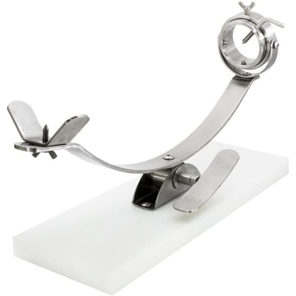 Swivel jamonero - Flores Cortés - Fiberrocker - Vit färg - Professionellt stöd