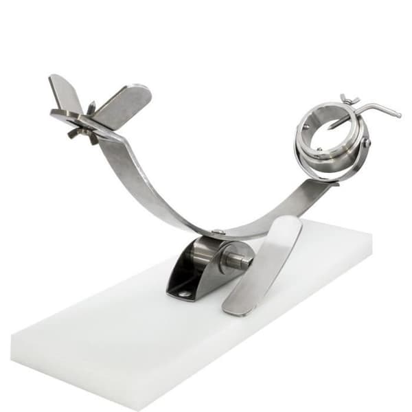 Swivel jamonero - Flores Cortés - Fiberrocker - Vit färg - Professionellt stöd