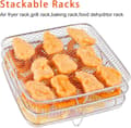 Miniatyrbillede 4 af 5: Bomclap trelags 304 rustfrit stålstativ til airfryer, grillstativ og tørrestativ, velegnet til airfryer og ovn