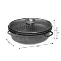 Miniatyrbillede 3 af 4: KERAMISK RIFFEL Pande 38cm MED GRILL OG LÅG KLAUSBERG KB-7367